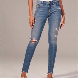 Abercrombie & Fitch Mid Rise Super Skinny Ankle Jean